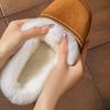 Autumn and Winter Platform Cotton Slippers Retro Plush Cotton Shoes Couple Indoor Plush Warm and Comfortable Shoes