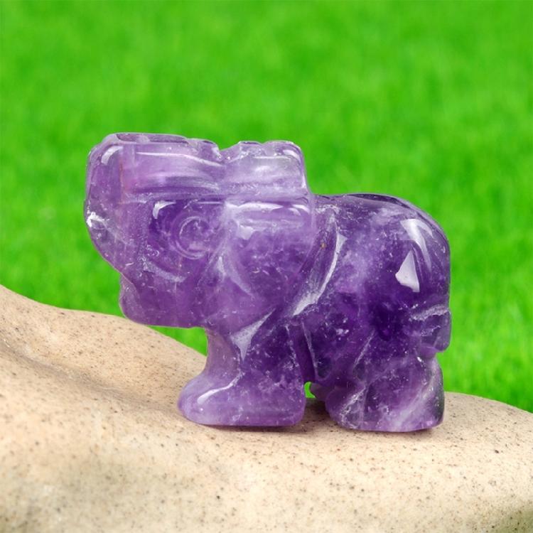 Elephant Crystal Decors Table Ornament Healings Crystal Elephant Figurines Gemstones Lucky Reiki Stone Home Decorations