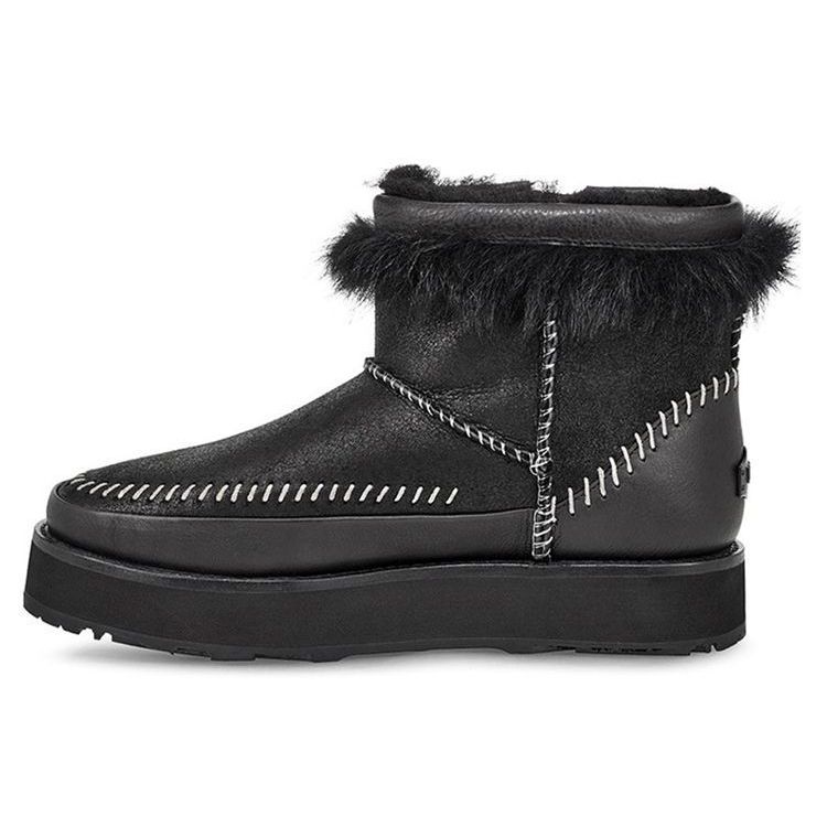 UGG Women s Fluff Punk Boot Black 1102950-BLK 36