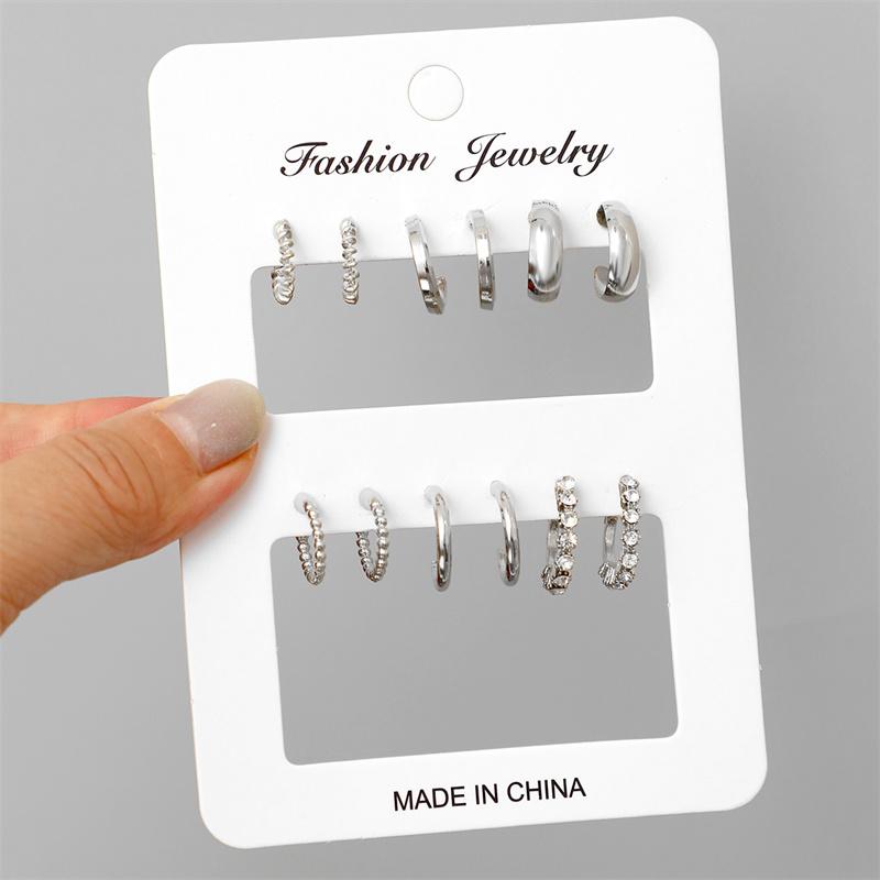 Vintage Gold Color Circle Hoop Earrings for Women Girls Simple Fashion Geometric Drop Earring Set New Trendy Jewelry Party Gifts