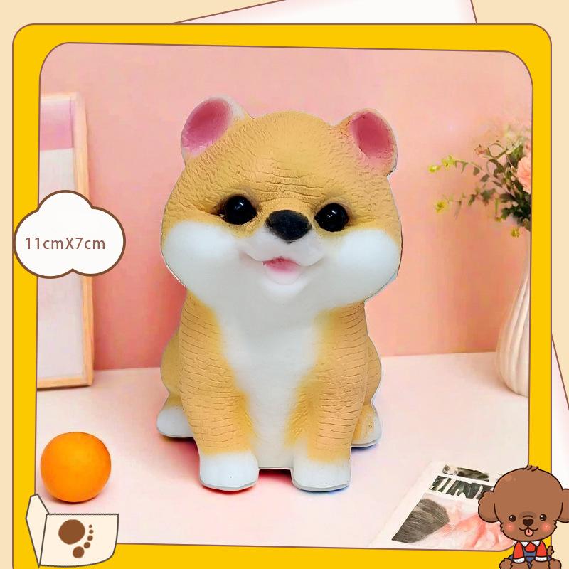 Squeeze Toys Stress Reliever Gift Nontoxic Bouncy Dog Fidget Toy Reusable Rebound Puppy for Kid Sensory Play