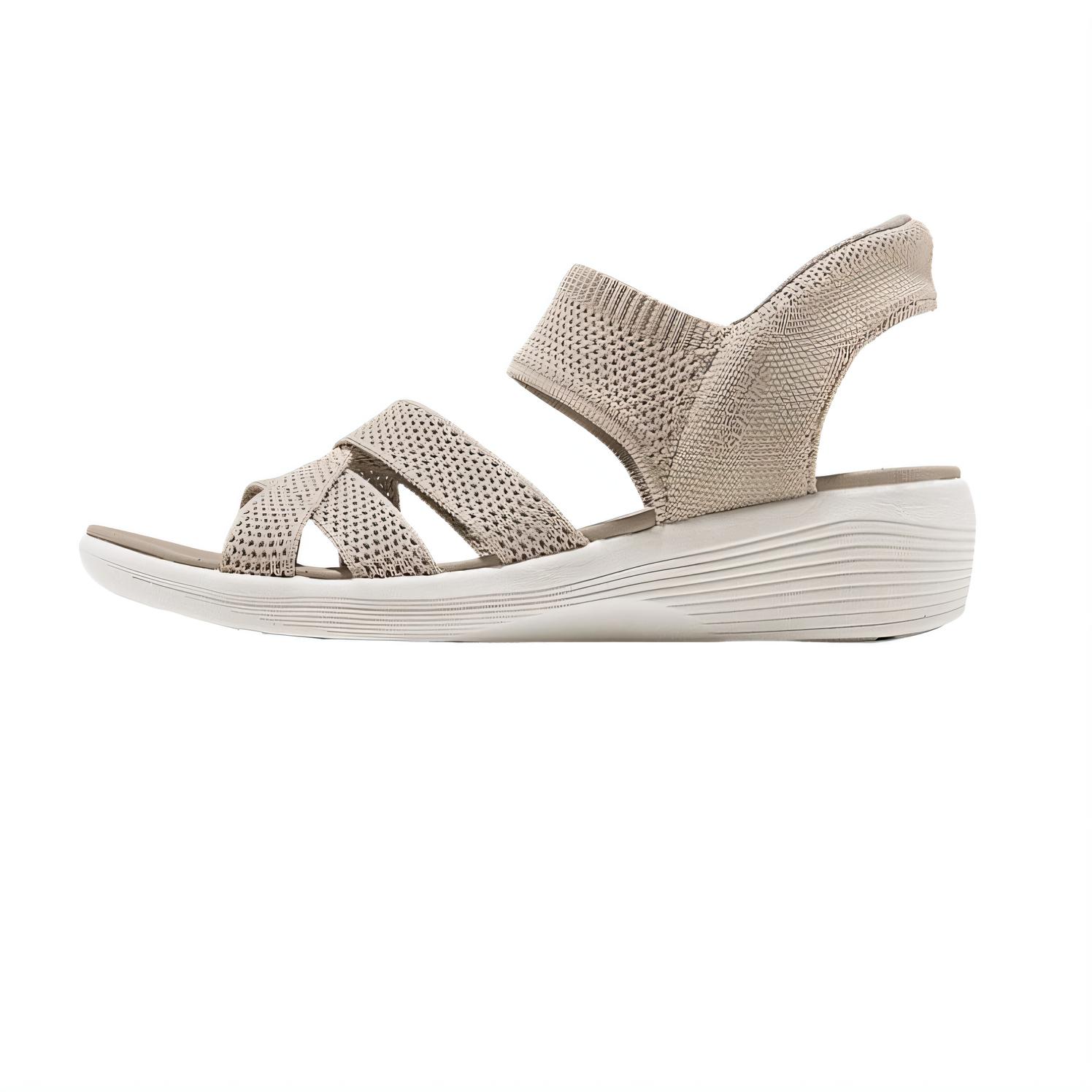 Skechers Comfortable Simple Fashion Versatile Beach Sandals Women sandals Gray Brown 163524-TPE 37