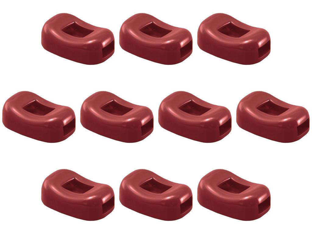 Set of 10 Bean Chopstick Rests Vermilion X X Chopstick Acrylic Setomonohonpo [AC] (Chopstick Stops/Chopstick Rests), [4.1 2.8 1.5 Cm] Rests, Resin,