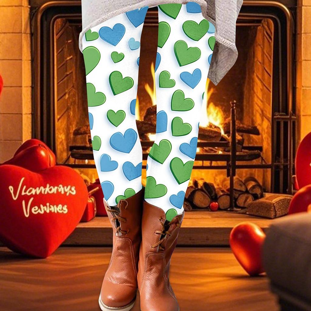 Spodnie damskie z nadrukiem, elastyczne, miękkie, bawełniane, legginsy, codzienne, domowe piżamy