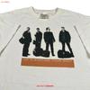 Vintage U2 White Graphic Band Concert T Shirt Vintage Washed Slightly Designer Clothes Versatile Stylish Homme Soft Casual