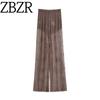 Zbzr Spring New Women Clothes Western Style Loose Casual Fashion Sequin and Beaded Decorative Pants 4813340