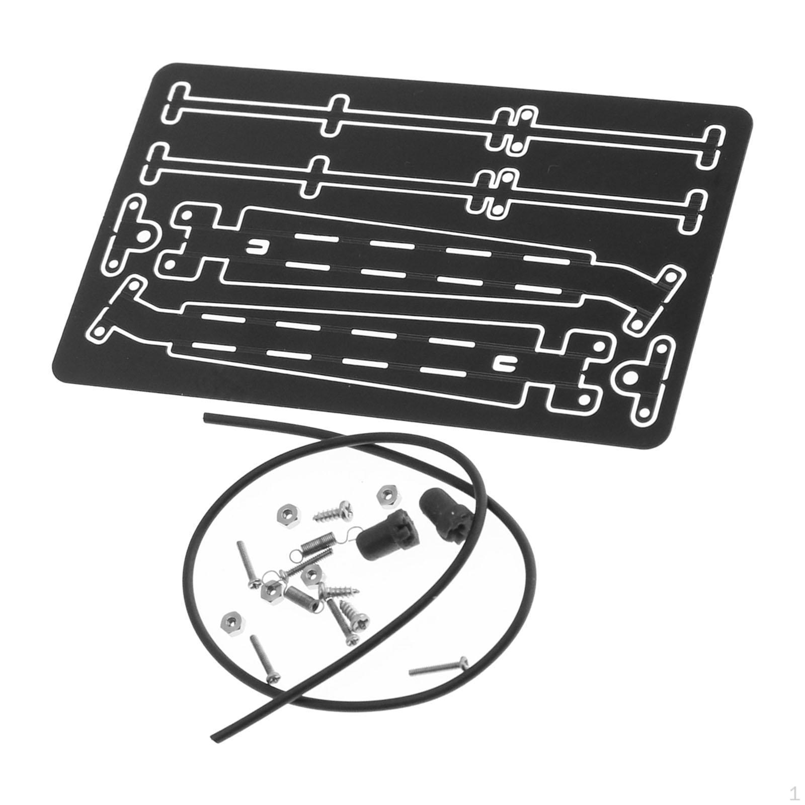 

1 пара рухомих склоочисників для переднього вітрового скла на 1 шт:6 масштабів RC Crawler Car Black