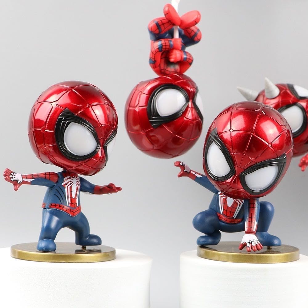 Spiderman Bobblehead Action Figure Set of Car Dashboard Interior Decoration 5, Decoration, [Product]