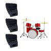 3 buc Picioare de cauciuc negre pentru rack de tobe, protectoare pentru picioarele tobelor de percuție pentru hardware de tobe, suport pentru cinele, suport rack, durabil