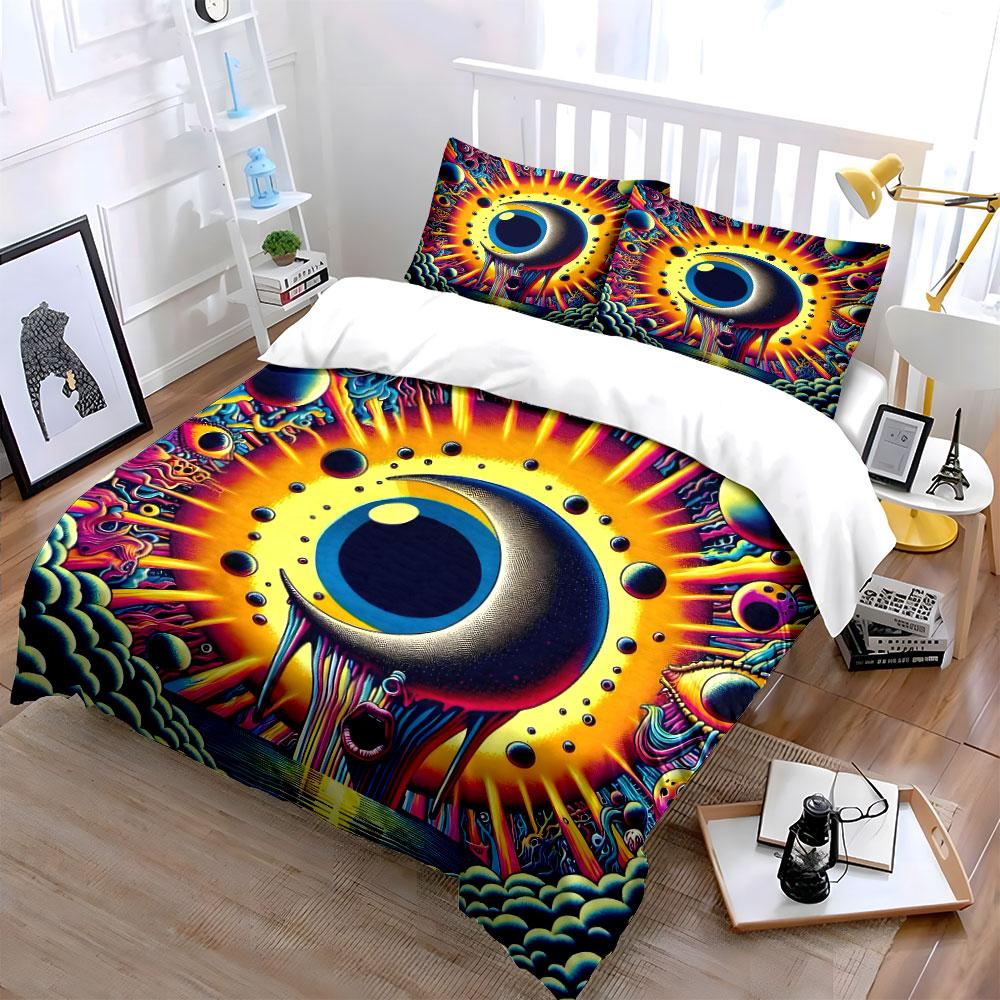 Psychedelic Cosmic Gaze. Bedding Sets Duvet Covers Pillowcases(1* Duvet Cover 2* Pillowcases Without Duvet Insert)