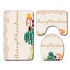 Christmas Bathroom Floor Mat Toilet Three-Piece Set