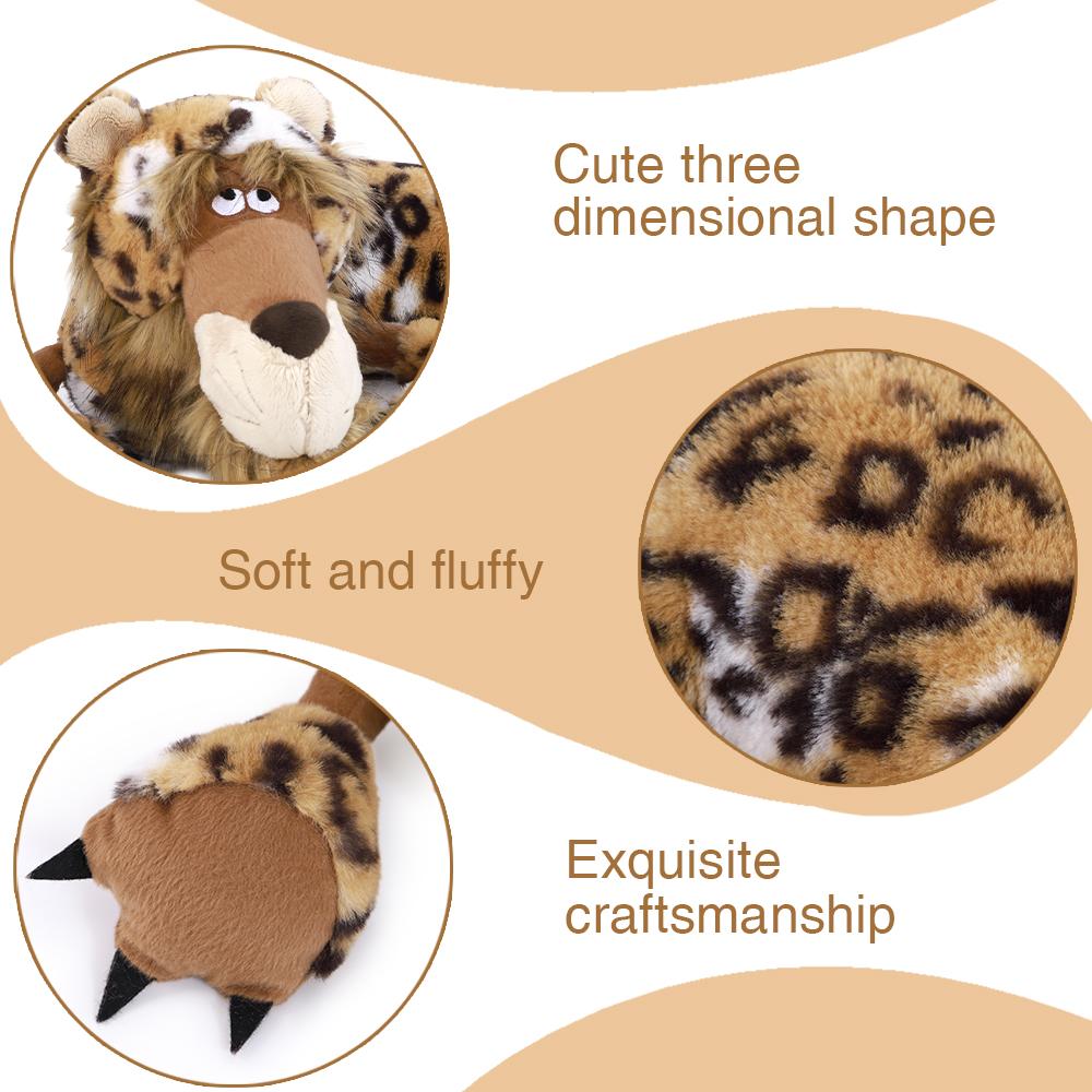 Puppy Heartbeat Toys Comfort Cuddle Pillow, Large Leopard Heartbeat Toys for Stress Relief and Soothing Help