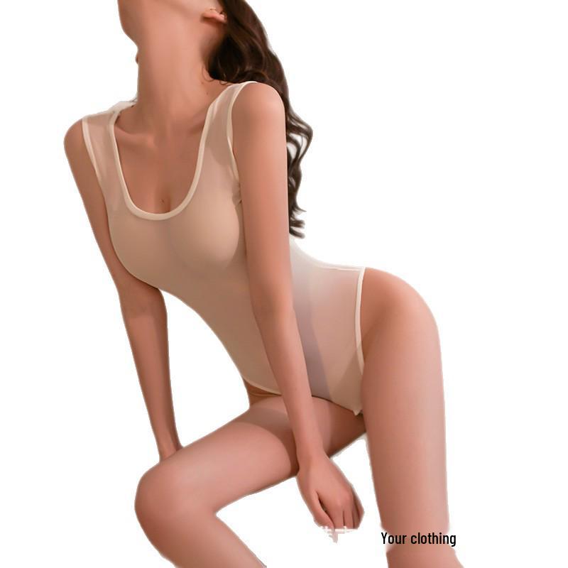 Sexy durchsichtige Dessous: Schnellverschluss Badeanzug & Versuchung Pyjama Set