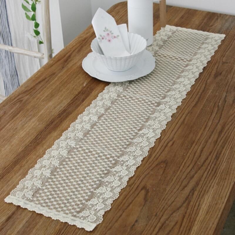 Rose Cotton Lace Runner [90cm] One color