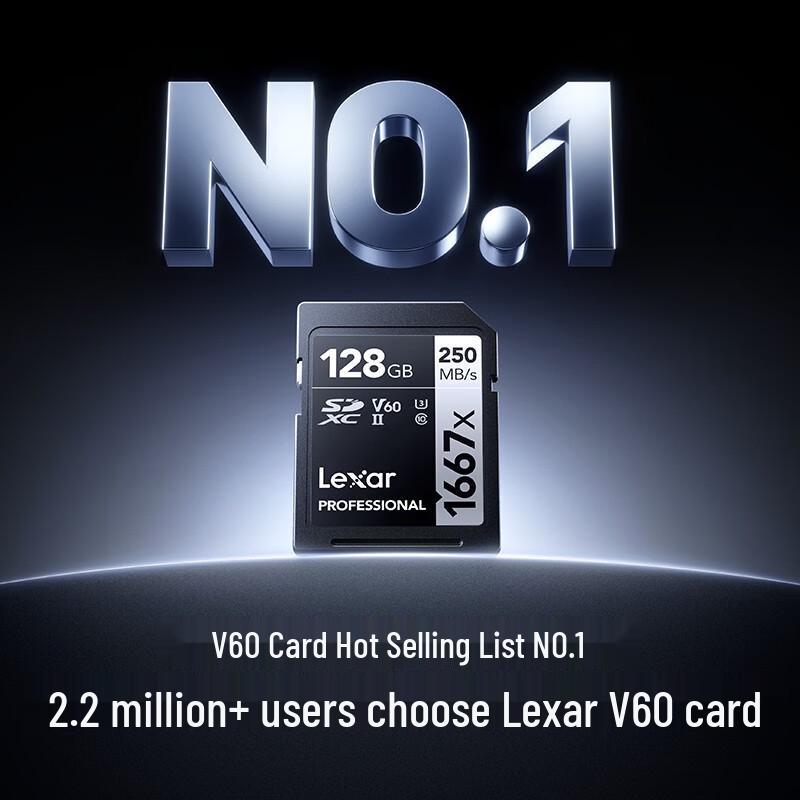 Lexar 1667x Pro V60 SD Memory Card