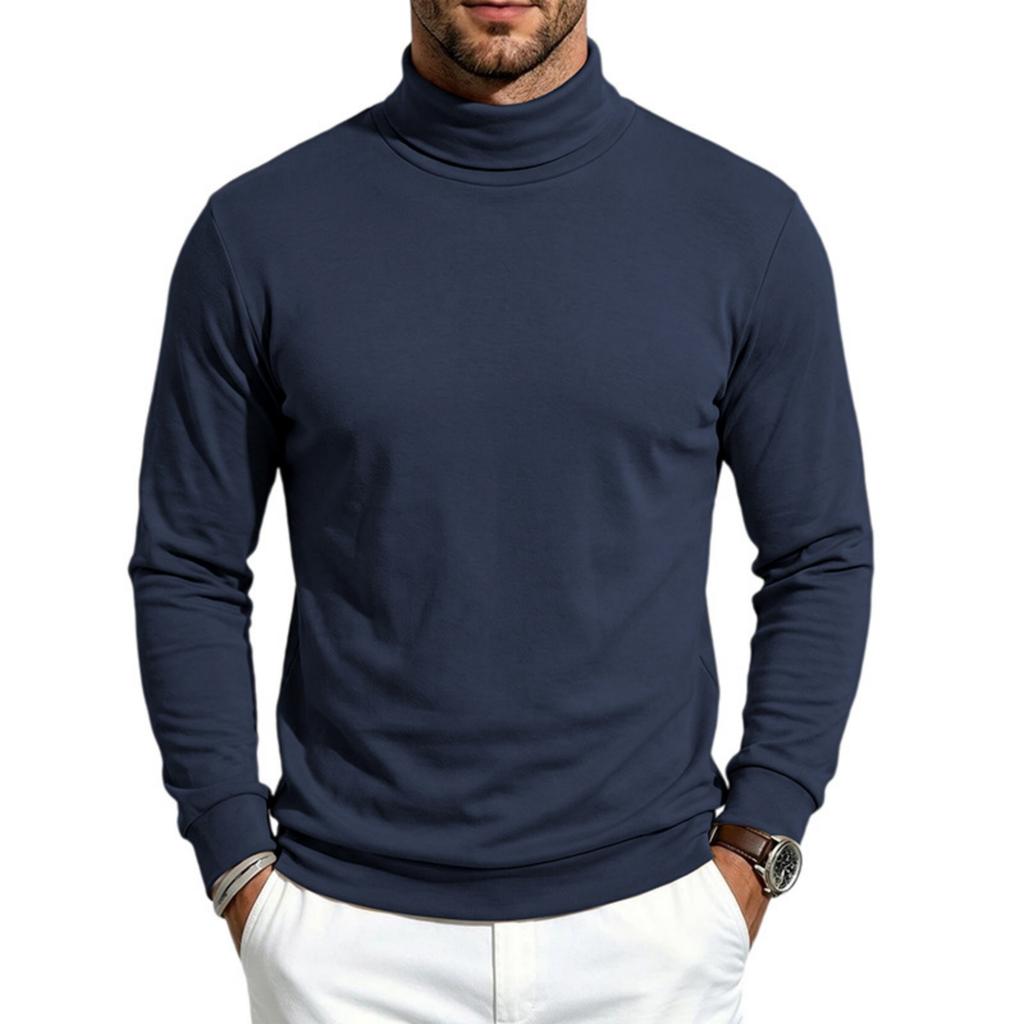 Men's Mock Neck Long Sleeve Thermal T-Shirt Base Layer for Winter Warm Casual