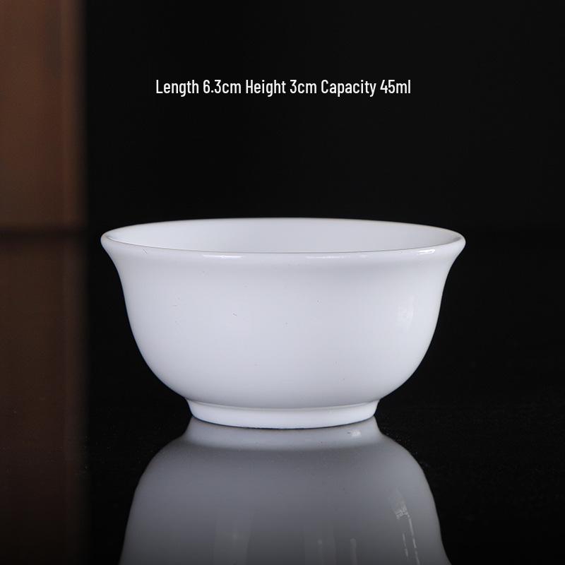 Gongfu Style High-White Porcelain Conical Tea Tasting Cup