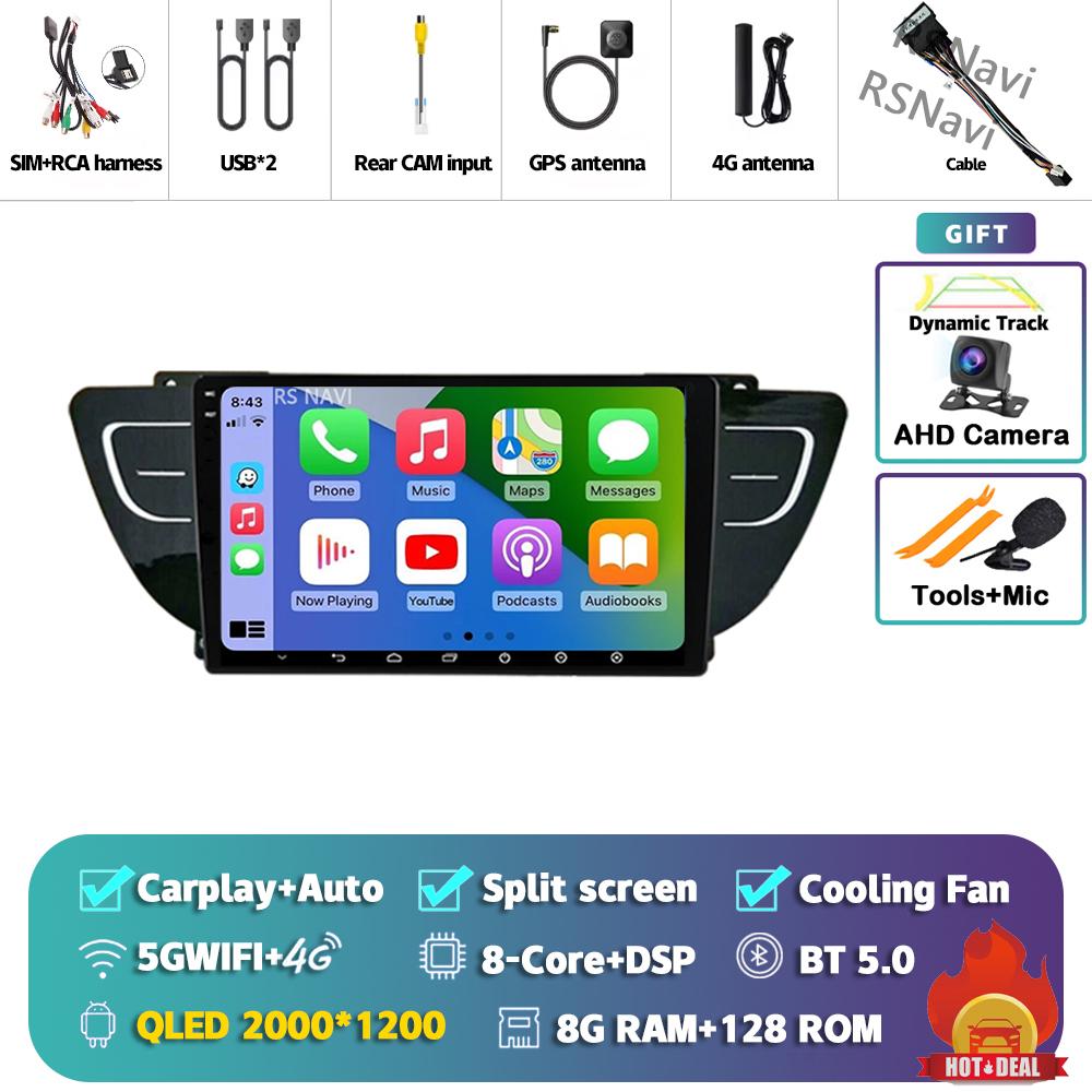 Android 14 Carplay Auto For Geely Atlas 2016 - 2020 Car Radio Player Multimedia 4G+WIFI Stereo Navigation Head Unit AI Voice GPS