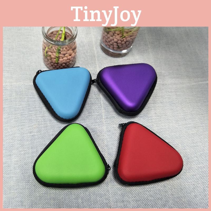 Stylish Triangle Finger Toy Box Gift Pouch Hard Box Protective Case 9 2.5cm
