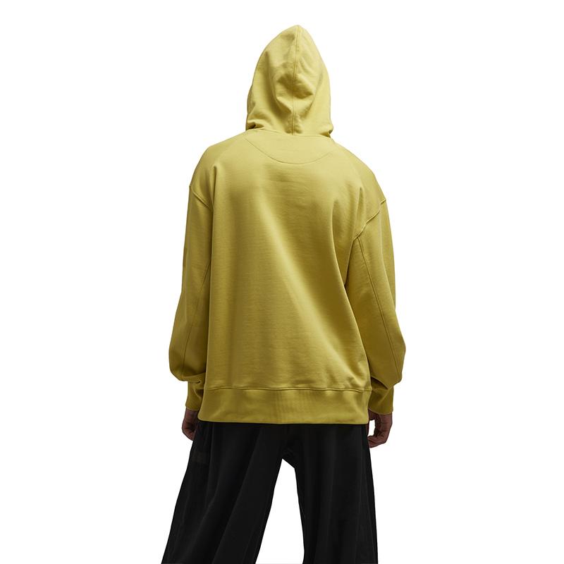 Y-3 Solid Color Casual Commuter Small Logo Simple Relaxed Fit Hoodie Unisex Hoodies Yellow IP7700