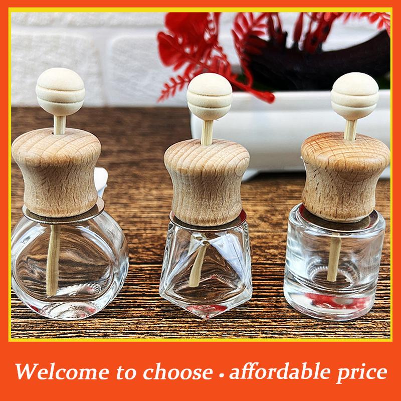 VV 1pc new Air Freshener Car Perfume Clip Essential Oil Diffuser Vent Empty Glass Bottle Decoration Aromatherapy Glass Bottle