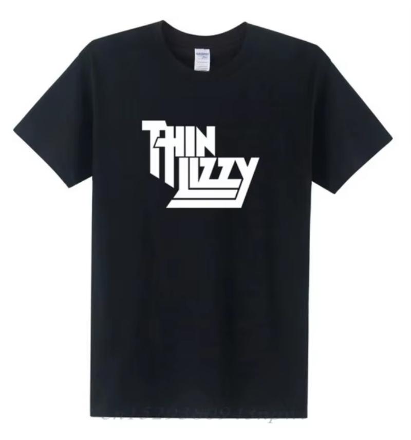 2025 Heavy Metal Rock Band Thin Lizzy Mens Tshirt Music Singer Shortsleeved Crew Neck Top M