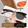 The New Photosensitive Color-changing Reading Glasses Are Retro Half-Frame Eyebrow Reading Glasses For Men