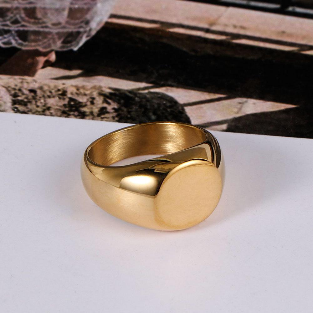 2026 Runder Flacher Ring Persönlichkeit Mode Glänzender Ring Damen Herren Schmuck Zubehör