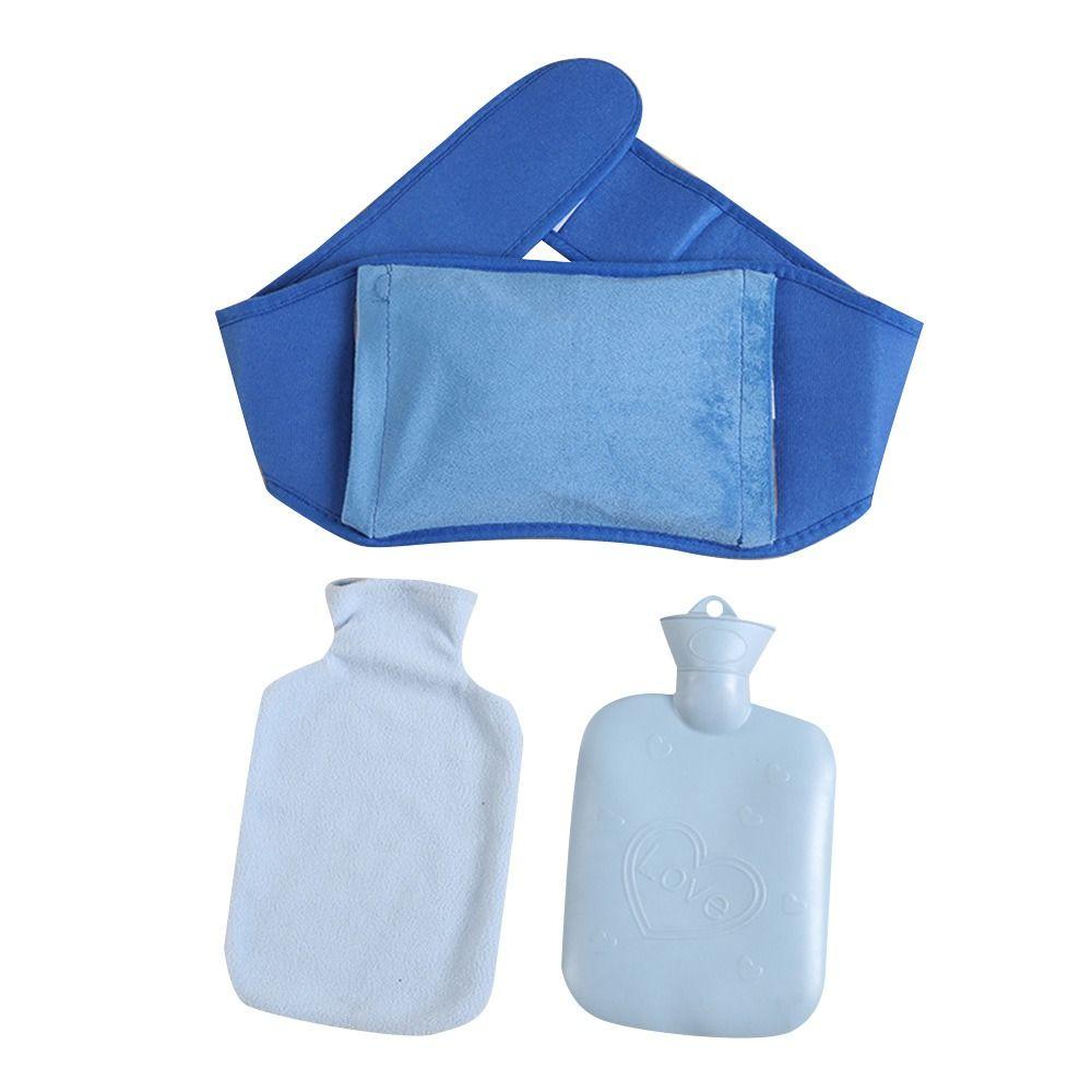 Portable PVC Hot Water Bottle Belt Wearable Cartoon Hot Water Pouch Soft Hand Warmer Plush Waist Cover Belt