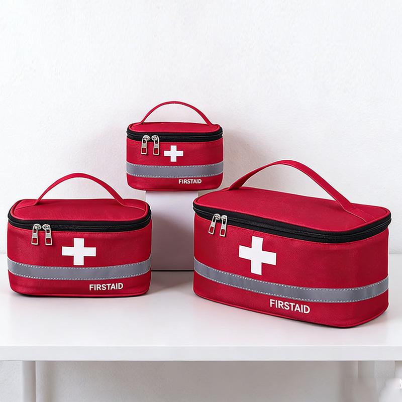 Portable First Aid & Medicine Travel Bag for Home & Kids - Cooling & Epidemic Prevention Small красный