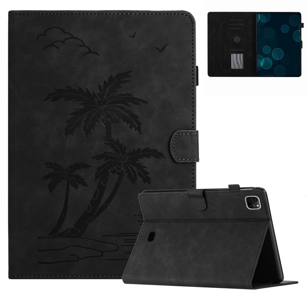 Applicable to iPad Pro 11 tablet leather case, Samsung Tab S9 skin matte embossed card holder anti-drop case
