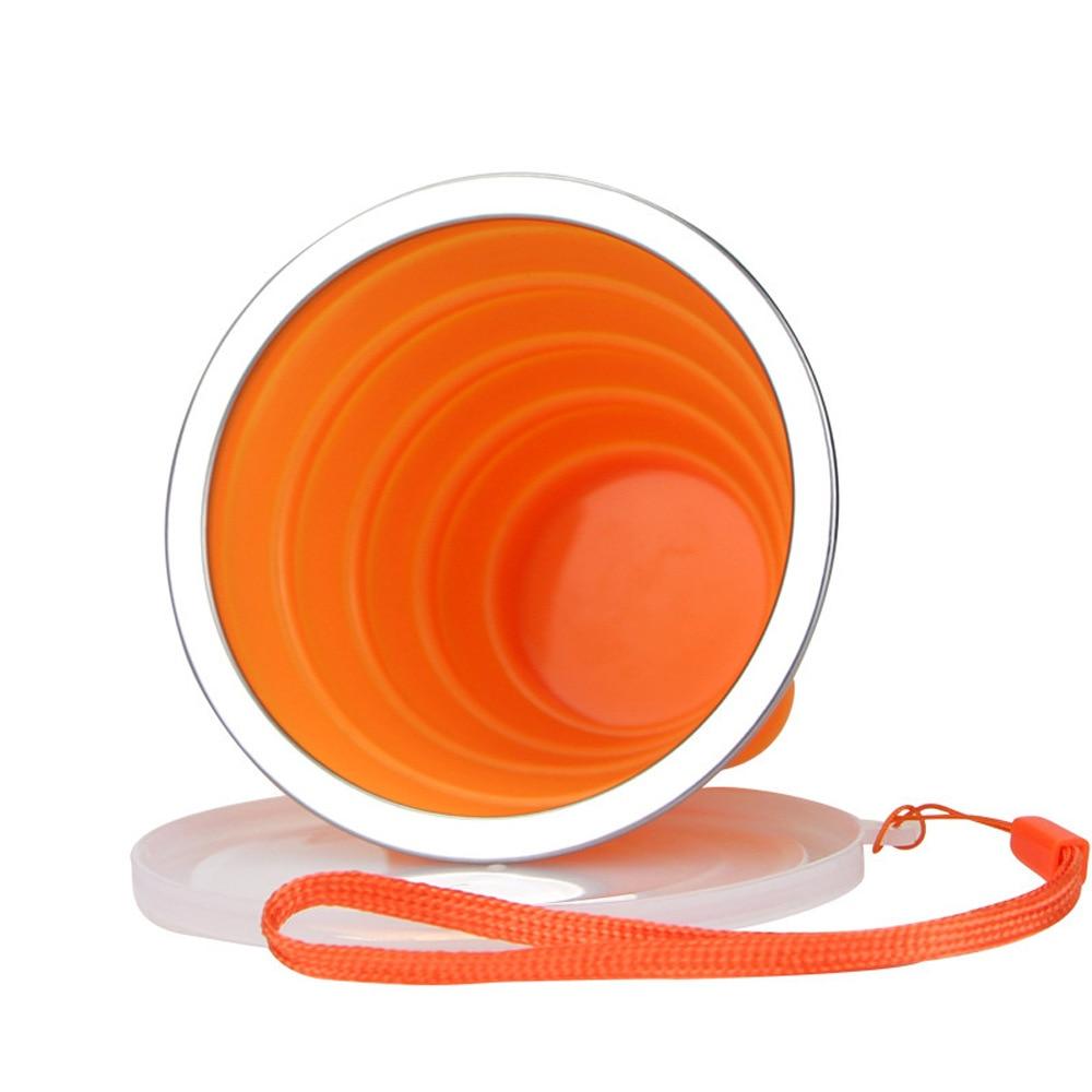 Folding Cup 300ml Water Cup Travel Silicone Retractable Color Portable Outdoor Coffee Hand Cup