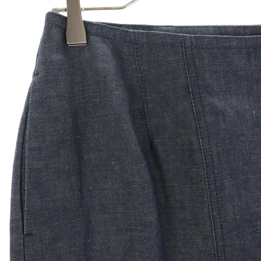 Unused IENA Made In Japan Long Length Rigid Denim Skirt 38 Navy System Women Used