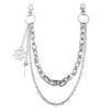 Punk Rock Waist Chain Metal Pants Belt Chains Fashion Pendant Pant Chain  for Men Women