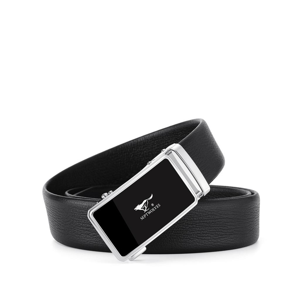 Belts for Men's Business Automatic Buckle Belt Head Layer Cowhide Belt Gift Comfortable Trousers