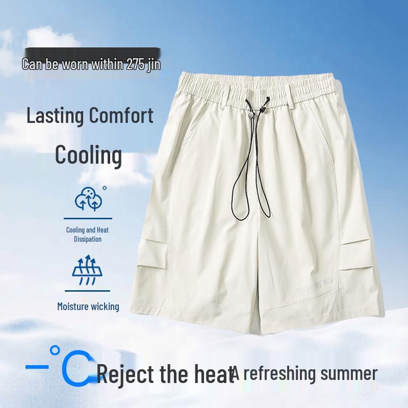 Men's Ice Silk Plus Size Quick-Dry Casual Shorts