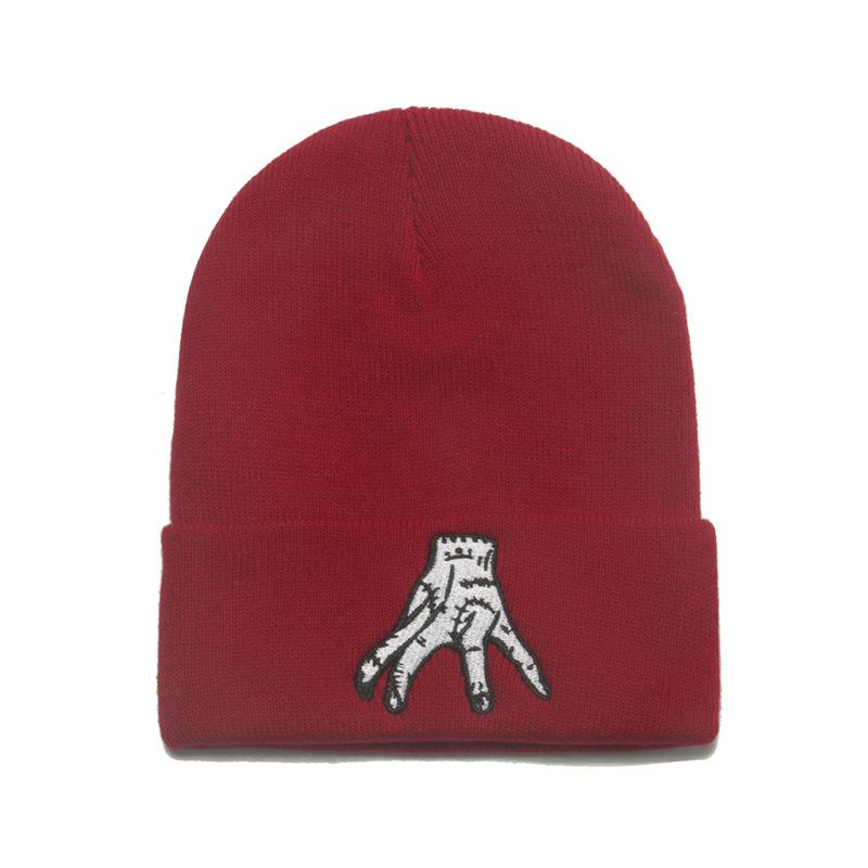 Kalte Mütze Wednesday Addams Herren- und Damenstrickmütze Pullover Warme Mütze Hip Hop Herbst und Winter Wollmütze Cartoon