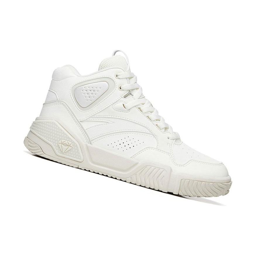 Anta Flame High Platform Casual Shoes Women White Black 122238090R-1
