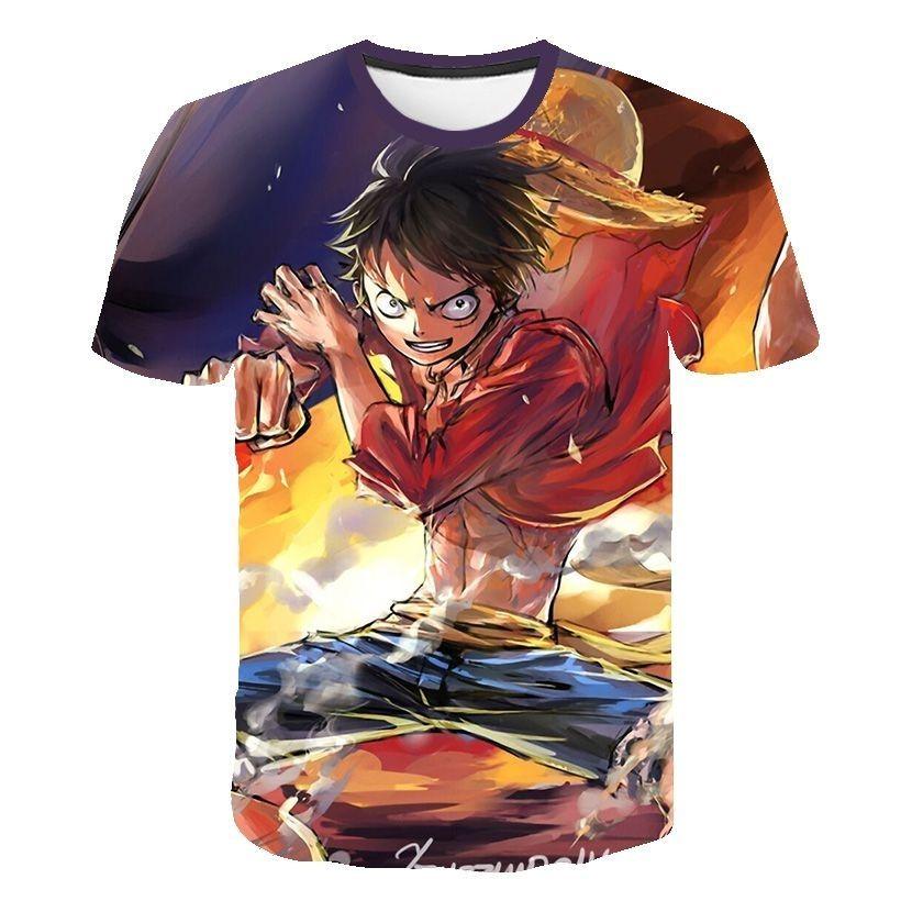 Letní nové, žhavé, prodávané, anime postavy, 3D digitální tisk, mládežnický trend, módní kreativní trend, pánské tričko