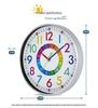 12" Colorful Cartoon Wall Clock - Creative Silver Frame for Living Room, Study, or Kids' Room