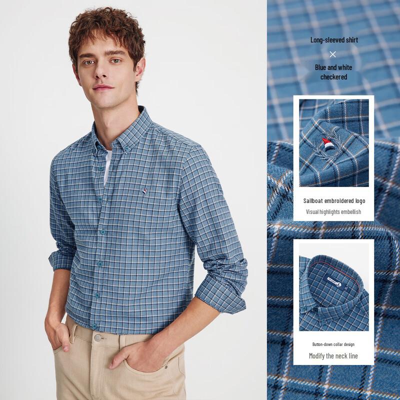 Navigare Men s Plaid Long Sleeve Shirt XXXL