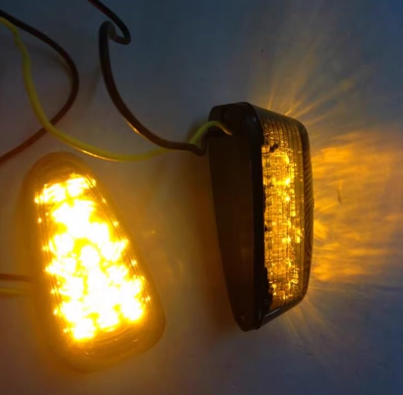 Motorcycle LED Aero Turn Signals Set of 2 Stick Type Universal Custom MINAKIKO Clear Transparent