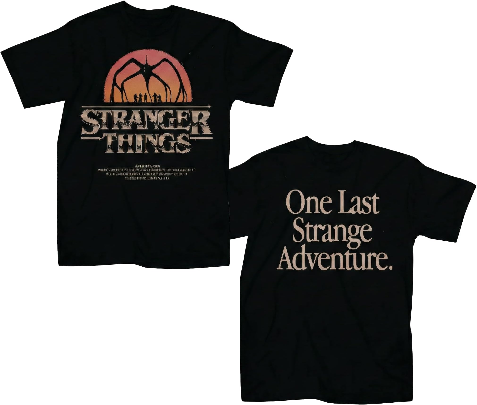 Stranger Things Mind Flayer Poster Front Back T-Shirt XL