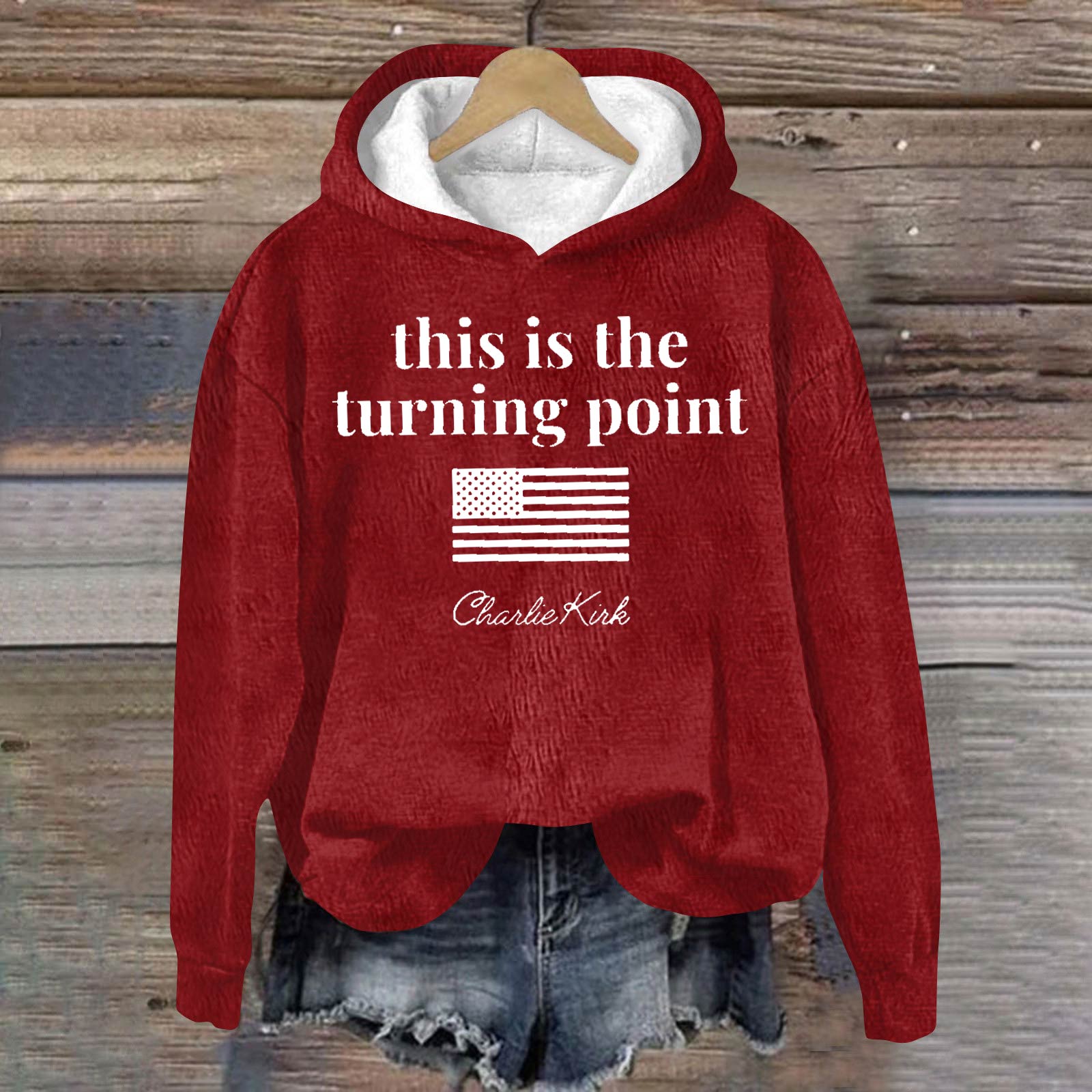 

Женская модная повседневная толстовка с длинным рукавом, принтом и круглым вырезом XL винный