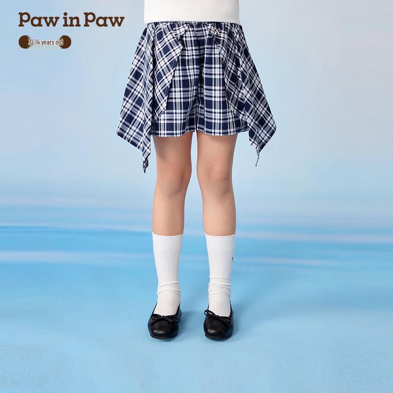 PawinPaw Girls  Cartoon Bear Faux Two-Piece Casual Shorts 130