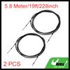 2pcs 134 146 169 228 Inch Marine Throttle Shift Remote Control Box Cable for Outboard Engine Boat Motor Steering System Black