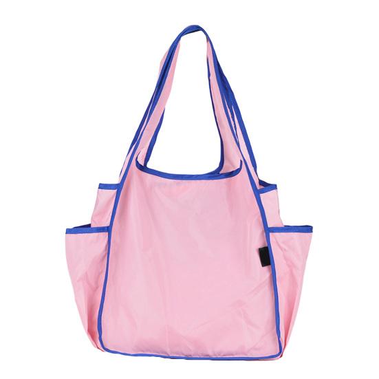 

Handbag Foldable Large Capacity Tote Bag Washable Reusable Shopping Bag Casual Style Shoulder Bag for рожевий