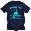 Chemistry Is Like Cooking Men's T-Shirts Funny Tees Tshirts Short Sleeve Hipster Man Tshirt Chemistry Luminous Oversize Tops
