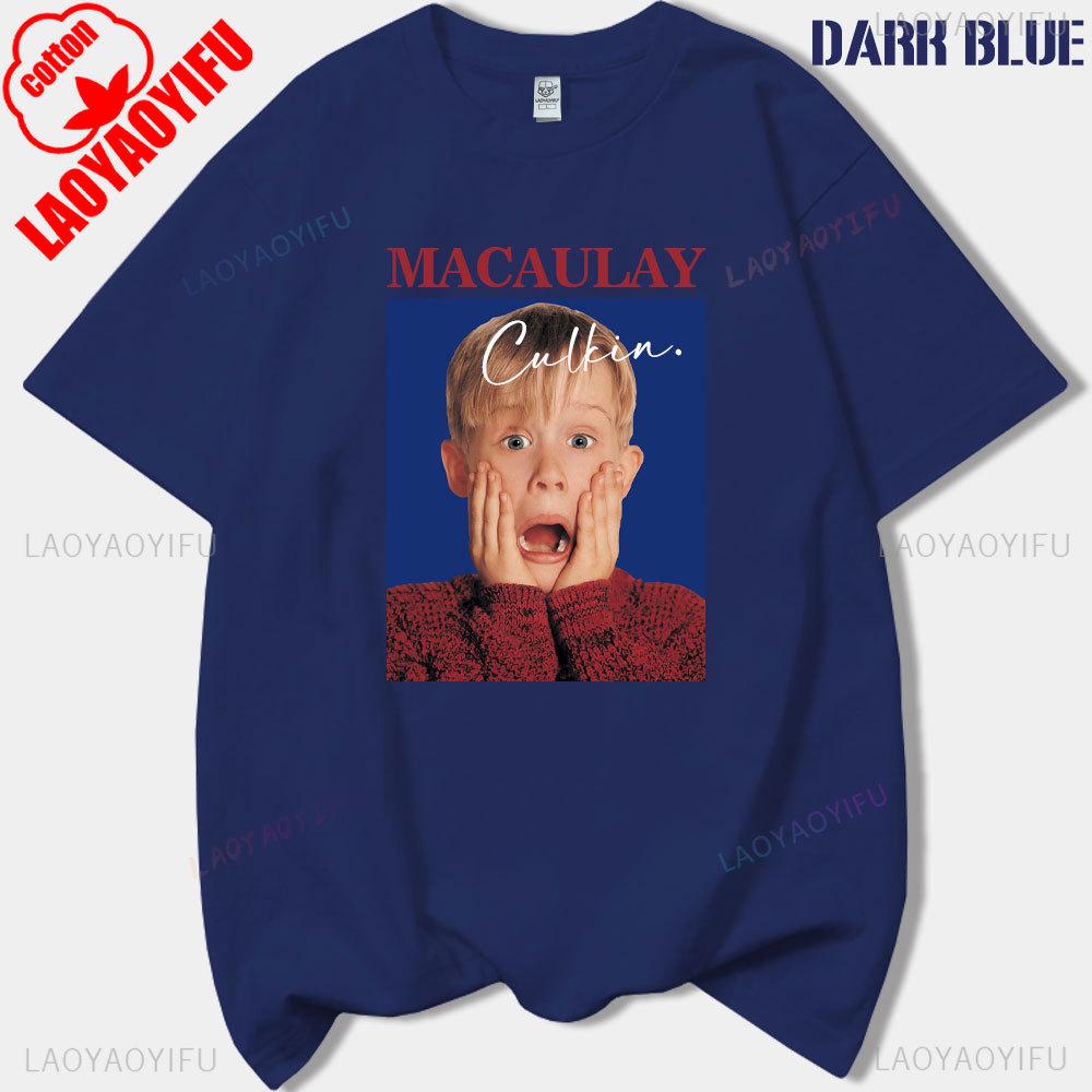 Divertente MeRRY CHRISTMaS Ya ANIMaLE SPORCO Classico Mamma ho perso l'aereo Macaulay Culkin Film Uomo Retrò Stampato T-shirt Donna Cotone Magliette