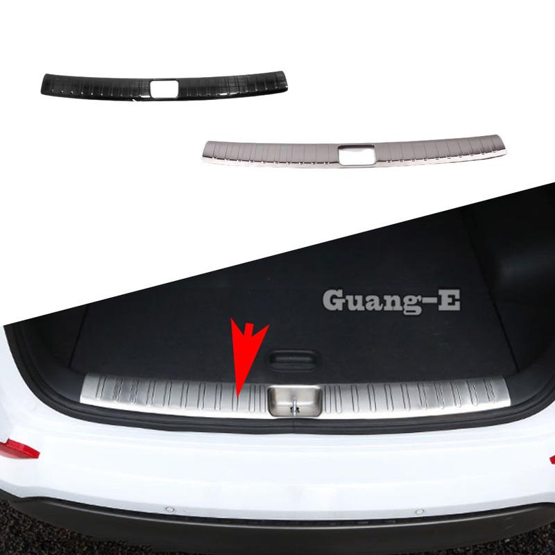 Car Inner Rear Bumper Panel Trunk Trim Cover Stainless Steel Plate Pedal Stick Threshold 1pcs For Hyundai Tucson